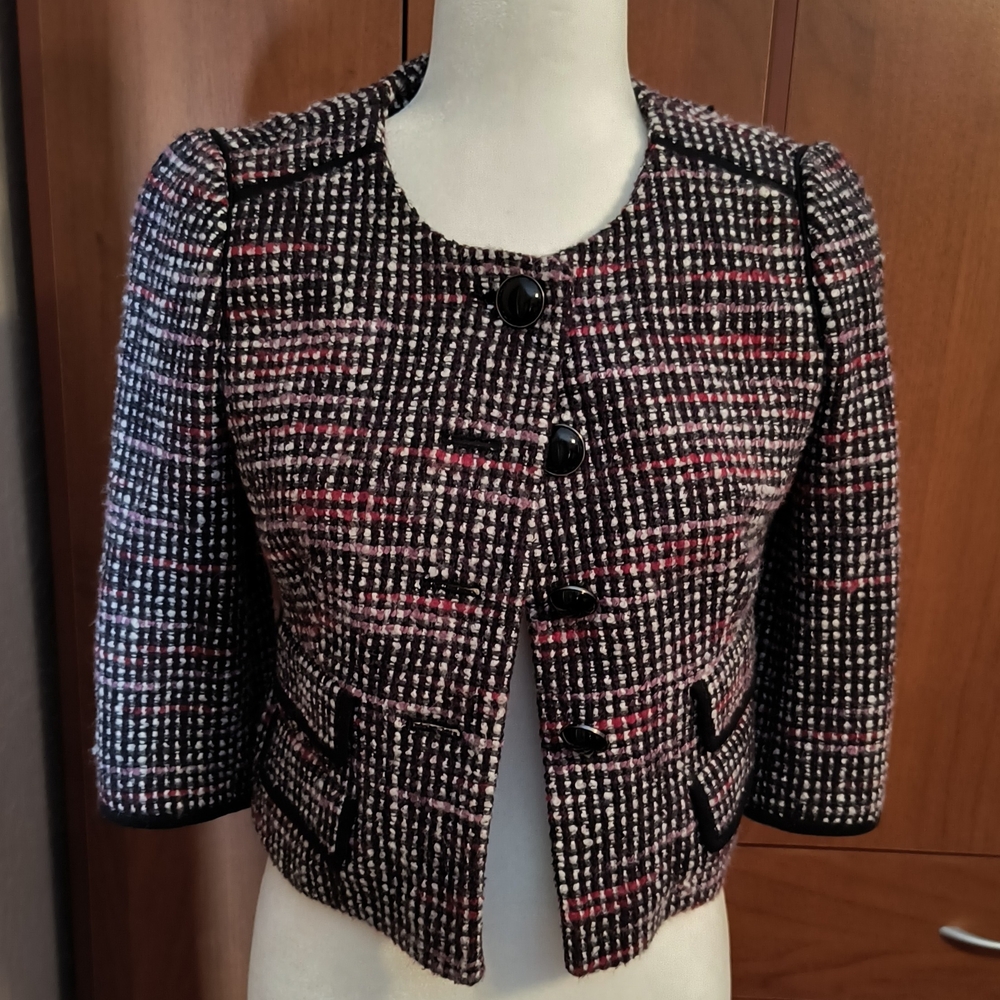 Ann Taylor Loft Multicolor Tweed Blazer